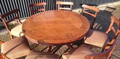 8 plus one free spare Regency Oak wonderful  dining chairs 33½h 20w 20d 18hs _16.JPG